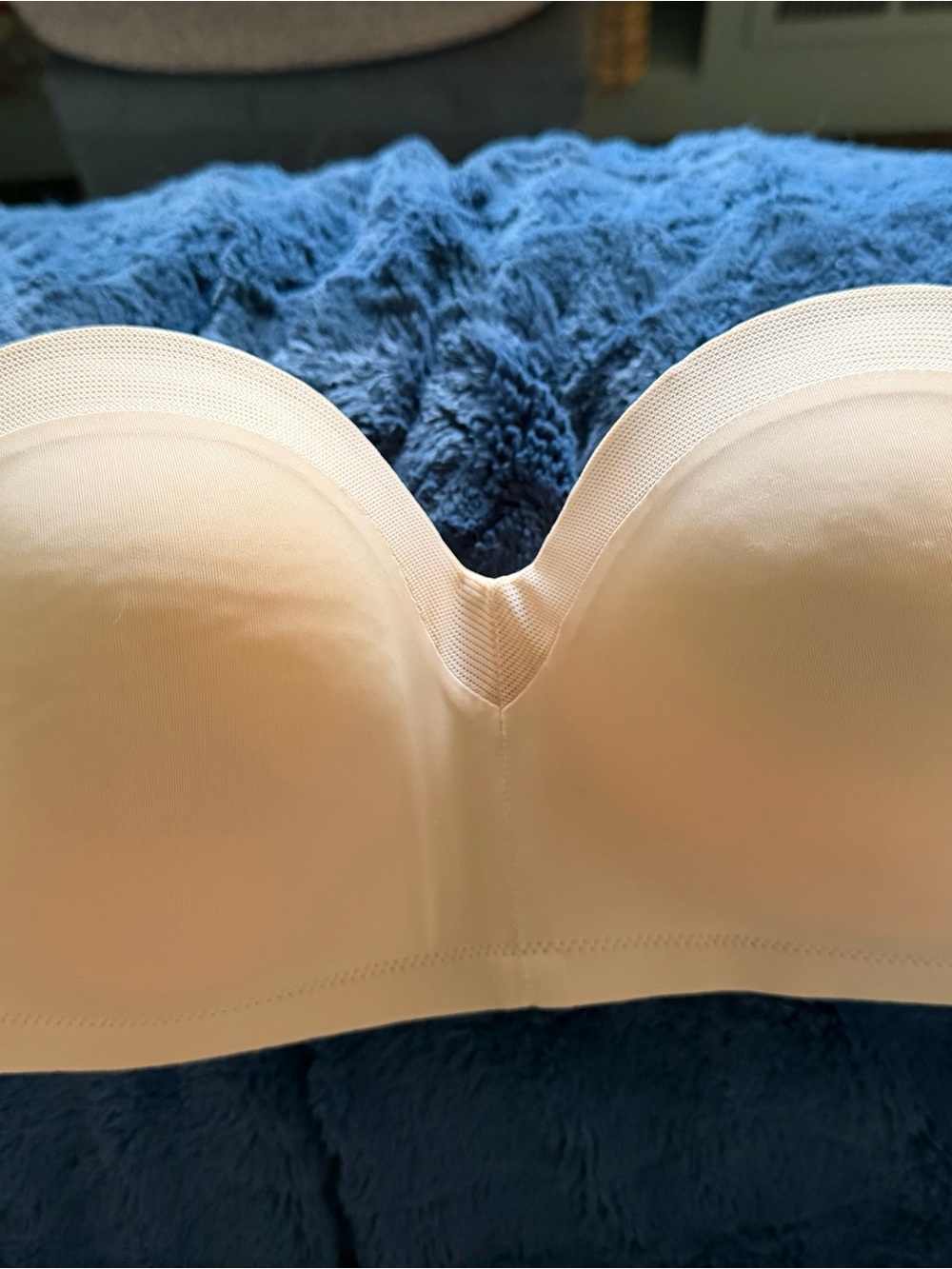 LIVELY No-Wire Strapless Bra Nude 36D Removable Straps